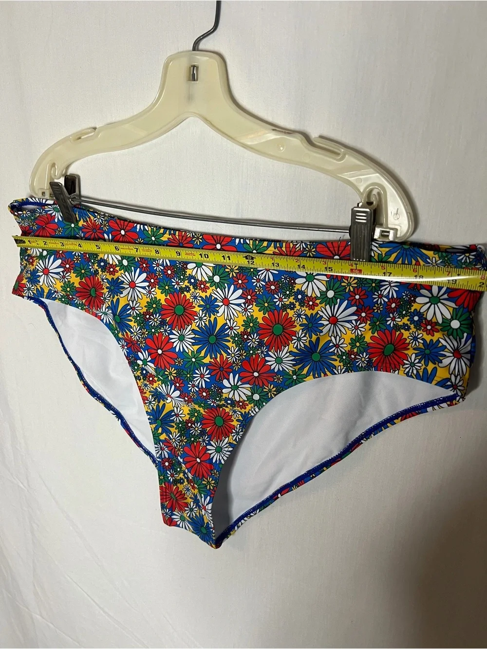 Retro Floral High Waist Bikini Bottoms | Colorful Daisy Print | Women’s